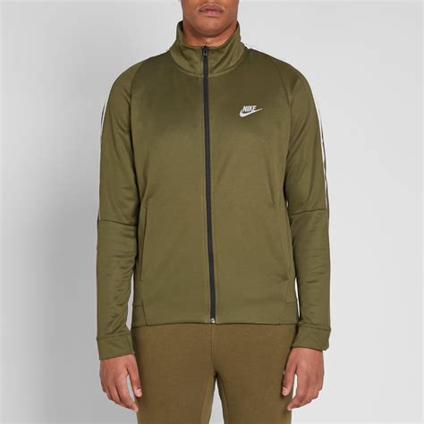 nike tribute trainingsjacke weiß|Nike Mens N98 Tribute Hooded Track Jacket Olive Canvas/White .